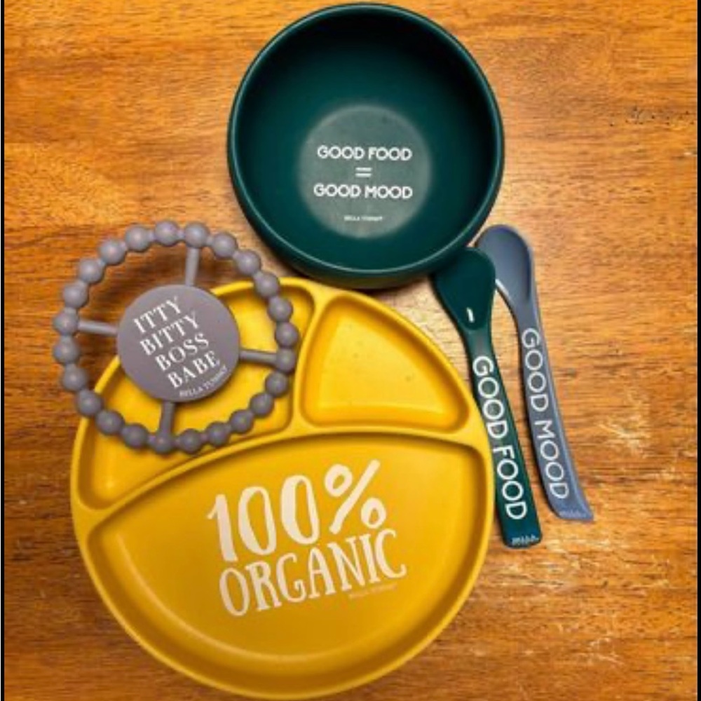 Silicone Dish & Teether Set